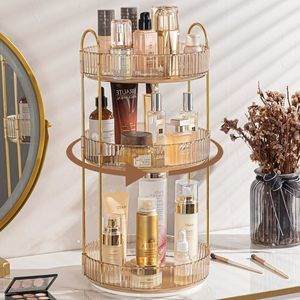 Rotating Makeup Organizer For Vanity, High-capacity Skincare Clear Make Up🙉